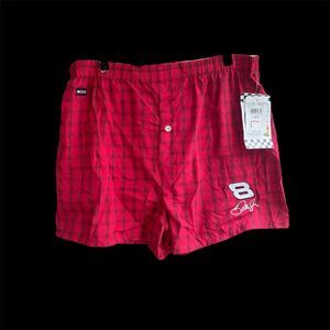 NEW OLD STOCK CONCEPTS SPORT L FLANNEL  Dale Jr # 8 EMBROIDERED BOXER SHORTS